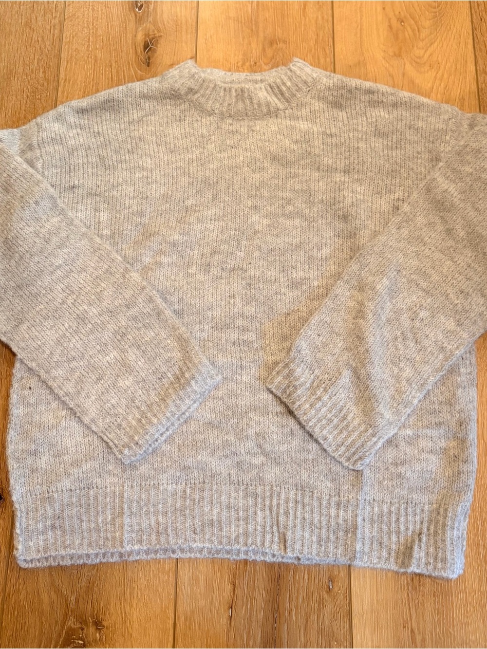 SHEIN Oatmeal Mock Neck Knit Sweater XS NWT